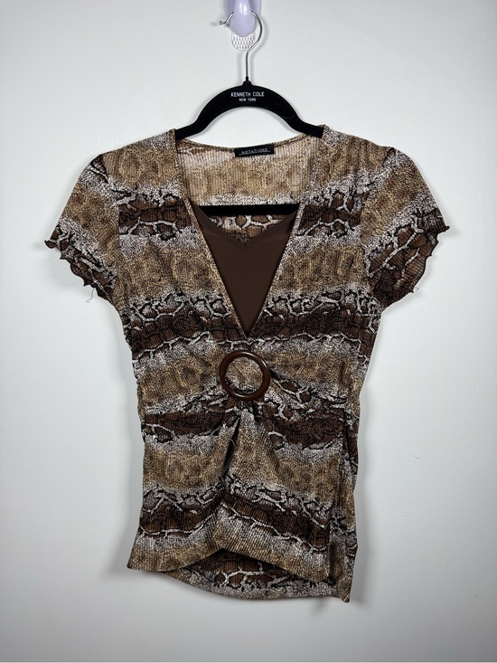 Notations Tops - NOTATIONS | Y2K Faux Layered Snakeskin Top P2P 16”